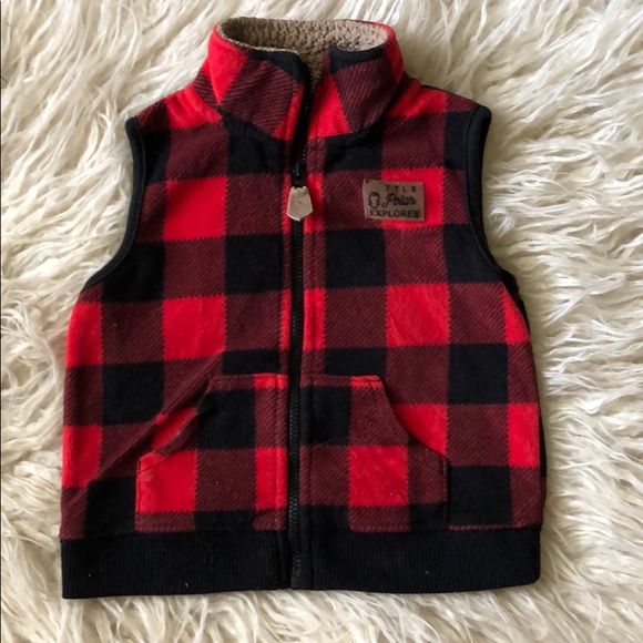 carter's buffalo plaid vest